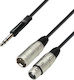 Adam Hall Cable 2 x XLR female - 3.5mm male Μαύρο 6m K3YVMF0600