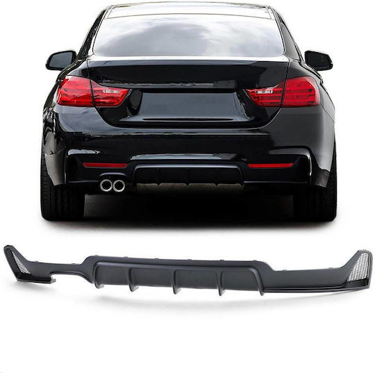 Rear Bumper Diffuser Bmw 4 F32 Coupe F33 Cabrio F36 Gran Coupe 13-21 M-tech Black Matte 1 Double Exhaust Hole Left Abs Plastic 1 Piece