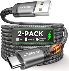 Jsaux USB 2.0 USB-C male - USB-A 18W 2m Jsaux USB 2.0 USB-C male - USB-A 18W 2m
