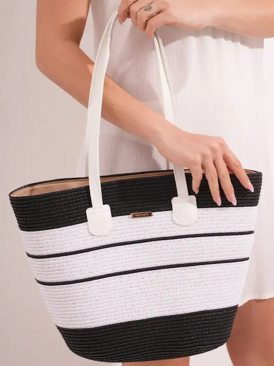 Bonatti Geantă De Plajă Din Wicker Albă