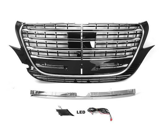 Μάσκα Mercedes-benz Vito W447 W448 24+ Amg Look Led Χρώμιο Μαύρο 1 Τεμάχιο