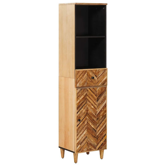 vidaXL Bathroom Floor Column Cabinet L38xD33.5xH160cm Brown