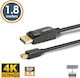 Alista Home Cablu DisplayPort male - mini DisplayPort male 1.8m Negru (GLB_20336B)