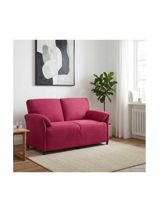 Двуместен Кадифен Диван Червен 158x83x95см