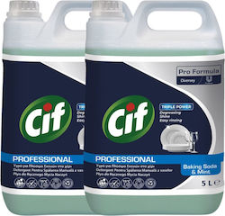 Cif Professional Baking Soda Mint Pack – Universal Manual Dishwashing Detergent Mint Scent 2x5 L