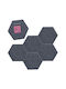 Panouri Decorative 3D Gri 26x30x0.9cm 6 Bucăți