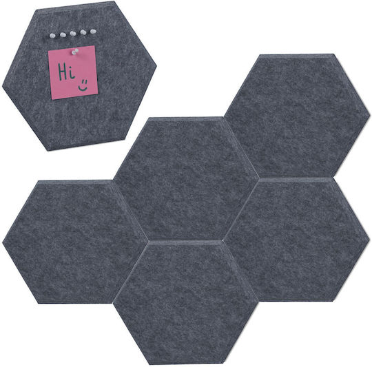 Panouri Decorative 3D Gri 26x30x0.9cm 6 Bucăți