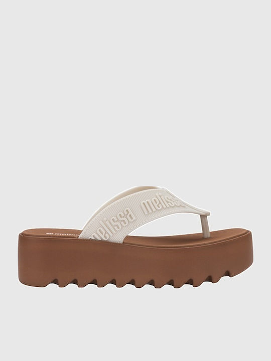 Melissa Γυναικεία Σανδάλια Flatforms Καφέ
