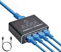 Ethernet Netzwerk Splitter Zola 4 Rj45 Ports 1 Gb S Geschwindigkeit Kompatibel Mit Cat5e Cat6 Cat7 Cat8 Usb Betrieben 8.5 X 6 X 2.5 Cm Schwarz Ethernet Netzwerk Splitter Zola 4 Rj45 Ports 1 Gb S Geschwindigkeit Kompatibel Mit Cat5e Cat6 Cat7 Cat8 Usb Betrieben 8.5 X 6 X 2.5 Cm Schwarz