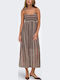 Sommer Midi Damenkleid Gestrickt Schokoladen Martini