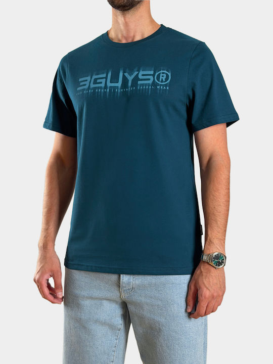 3Guys T-Shirt Petrol Blue