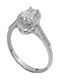 Inel Din Aur Alb 14K Cu Zircon