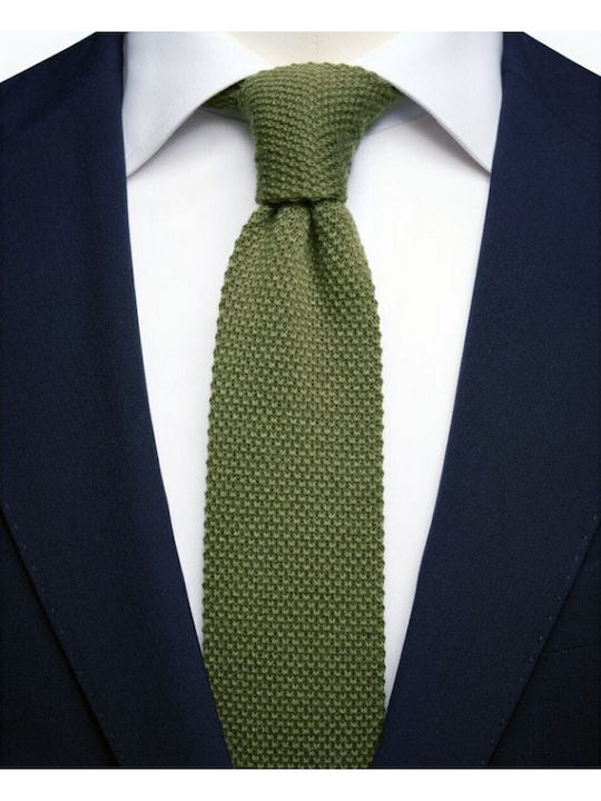 Martin & Co Herren Krawatte Synthetisch Gestrickt in Khaki Farbe Martin & Co Herren Krawatte Synthetisch Gestrickt in Khaki Farbe