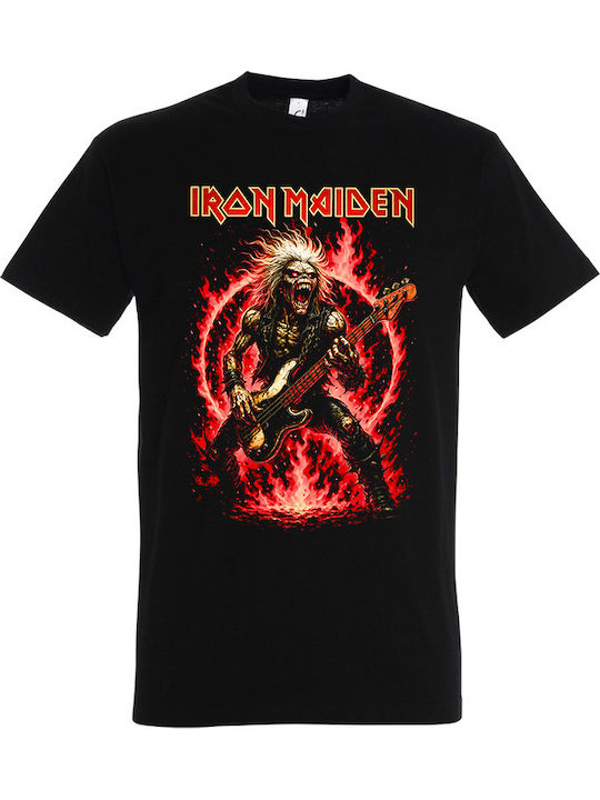 Αντρικό Μπλουζάκι Μαύρο Σχέδιο Iron Maiden Dp7498