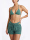 Set Bikini 3 Τεμαχίων Σορτς Πράσινο