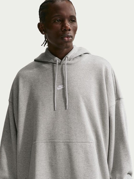 Nike Sportswear Club Φούτερ με Κουκούλα Γκρι