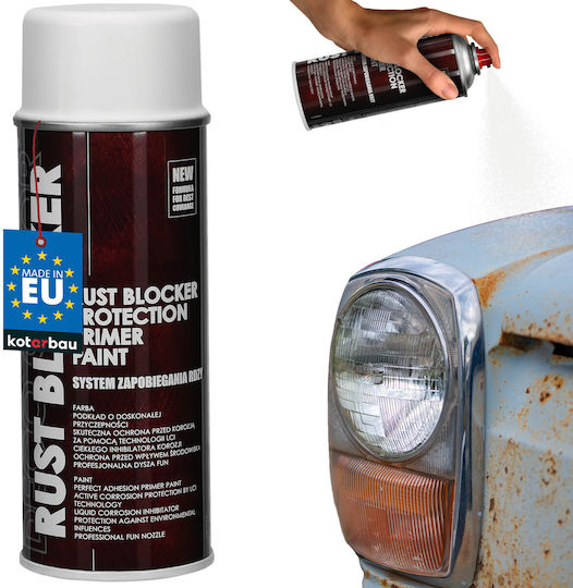 Vopsea Spray Antirugină Pentru Garduri Metalice Porți Alb Ral 9010 400 Ml