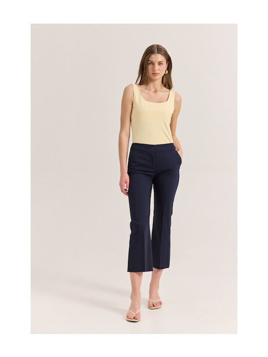 Enzzo Women's Fabric Trousers Blue