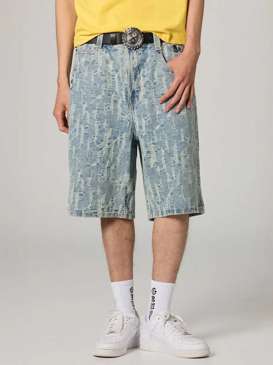 Grimey Men's Denim Blue Washed Shorts