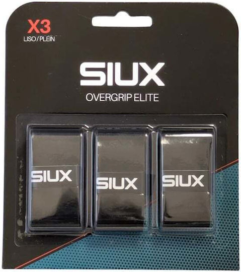 Siux Padel Overgrip Elite X3 Συσκευασία 3 Τμχ Μαύρο