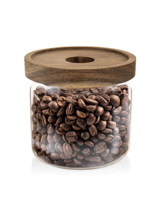 Orion Glass Coffee and Pasta Jar with Lid Brown 500ml 1 Piece