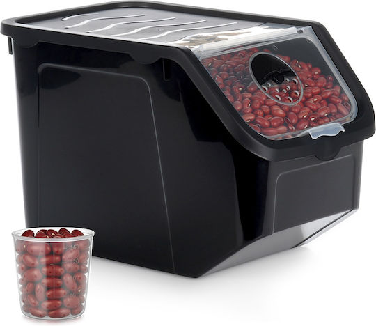 Vilde General Use Food Jar with Lid Plastic Black 12000ml 1 Piece