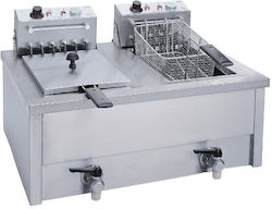 M&M equipment Electric Double Fryer Capacity 2x10lt M&M equipment Electric Double Fryer Capacity 2x10lt