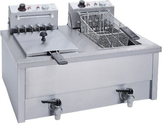 M&M equipment Electric Double Fryer Capacity 2x10lt