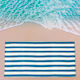 San Lorentzo Cotton Blue Beach Towel 75x150cm