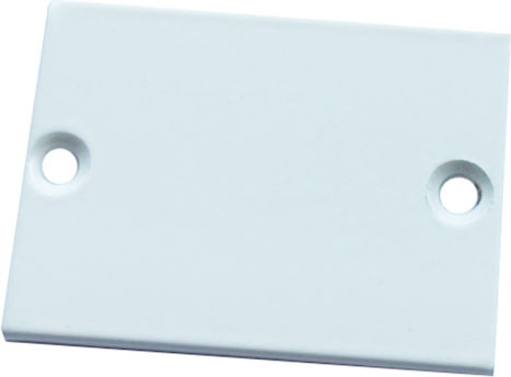 Set of Metal End Caps for Profile P217 2 Pieces Without Hole White Ep217w
