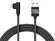 Alista Home Angle (90°) USB-A to Lightning Cable Μαύρο 2m GLB_55444I-BK