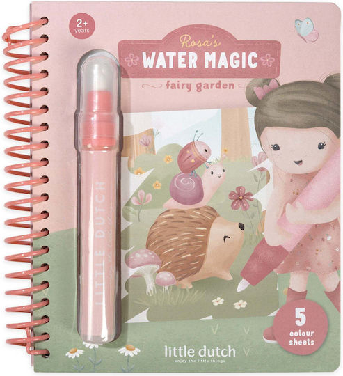 Little Dutch Colouring Book Water Reveal Rosa Fairy Garden