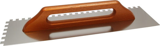 EPM Μυστρί Ξύλινο Οδοντωτό 380x130mm με Ξύλινη Λαβή E-313-8383