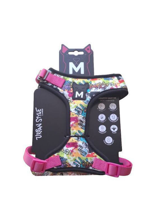M-Pets Urban Style Graffiti Easy Fit Hundegeschirr M: Hals 38-43 Cm Brust 51-65 Cm