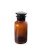 Orion Glas Wasserflasche mit Kork Braun 250ml