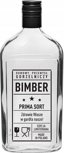 Browin Vilde Glas Wasserflasche mit Schraubdeckel Schwarz 500ml