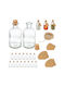 Relaxdays Glasflasche mit Kork Transparent