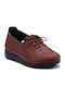 Leder Damen Oxfords in Braun Farbe