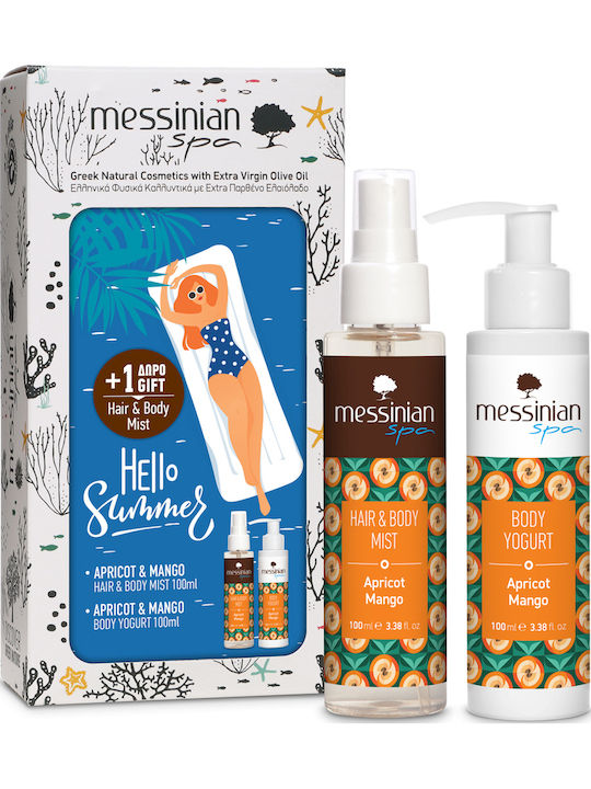 Messinian Spa Hello Summer Туристически комплект за Хидратация Кайсия и манго 2 бр