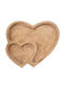 Orion Hölzernes Dessert Turm Ständer & Tabletts 2 Schlitze Beige Ø23xY2,5cm P20xB20xH2,5cm