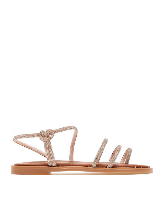 Sandale Casual Damă Din Piele Culoare Bronz