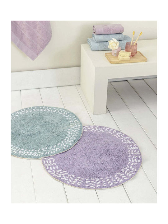 Nima Badematte Baumwoll Rund 36573 Dusty Flieder