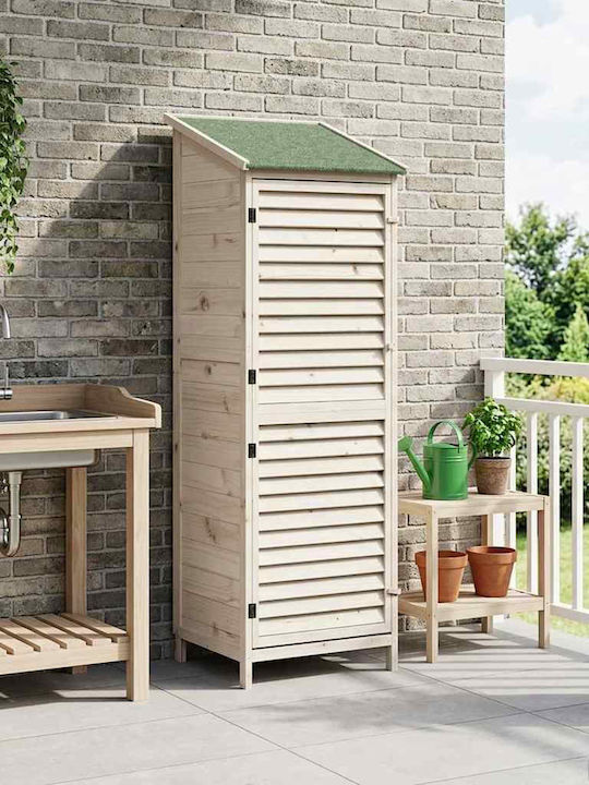 Wooden Garden Shed White 0.59x0.56x1.76m