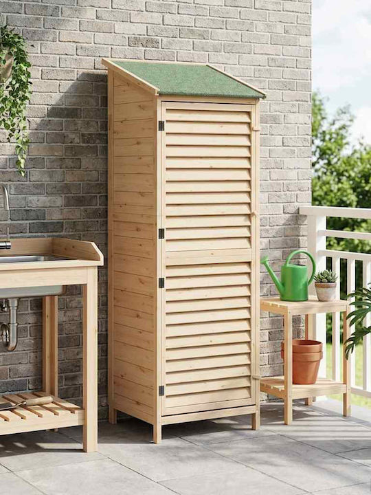 Wooden Garden Shed L0.59xW0.56xH1.76m