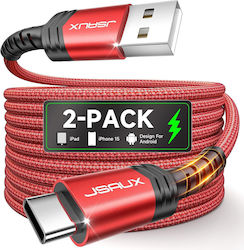Jsaux USB 2.0 USB-C male - USB-A 18W 2m Jsaux USB 2.0 USB-C male - USB-A 18W 2m
