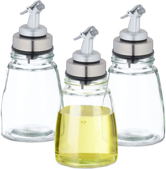 Relaxdays Glass Oil & Vinegar Dispenser Set with Flow