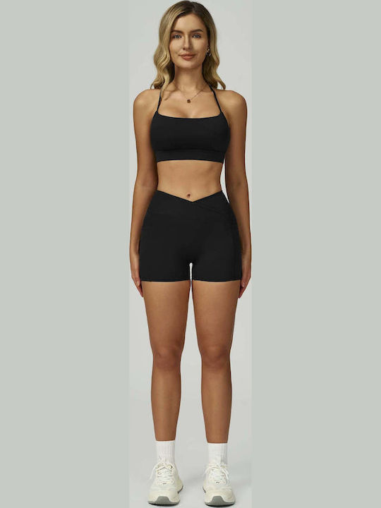 Training Damen-Set mit Leggings Schwarz/Schwarz TZ2002-6-Schwarz