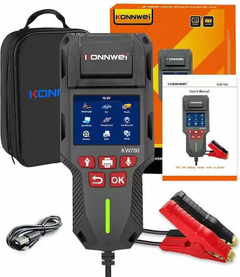 6V 12V 24V Batterietester Em Konnwei Drucker