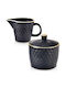 Orion Set Milchkännchen & Zuckerdose Servierset Keramik Schwarze 2 Stück