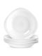 Orion Luna Servierplatte und Schüssel Glas Weiß Durchmesser 21cm 6 Stück